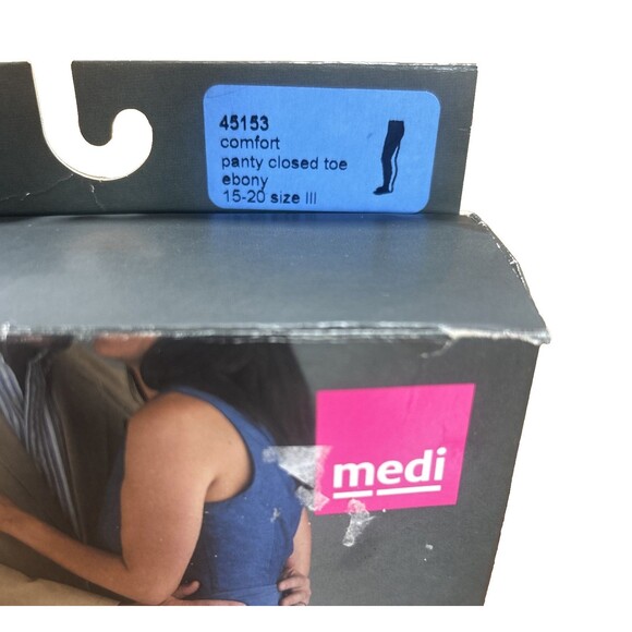 Mediven Comfort Black Pantyhose Closed Toe Compression Stockings 15-20 Size 3 - Picture 4 of 8